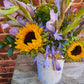 Florist's Choice Seasonal Hand Tied Bouquet In Metal Urn