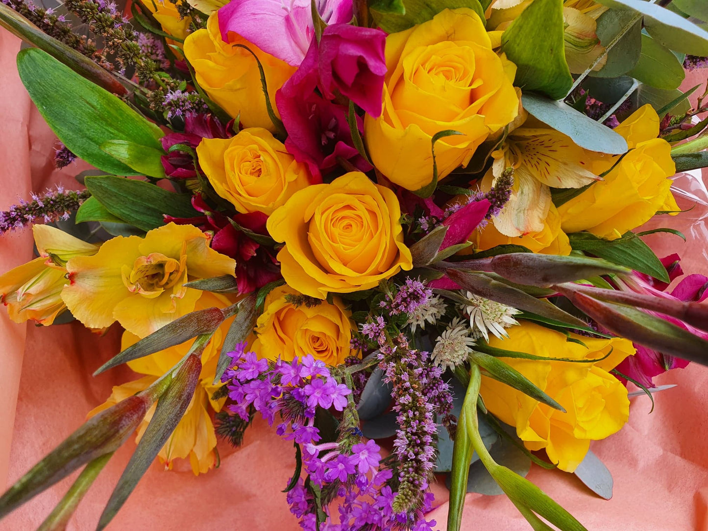 Extra Large Hand Tied Bouquet In Aqua Box