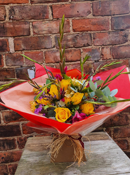 Extra Large Hand Tied Bouquet In Aqua Box