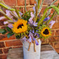 Florist's Choice Seasonal Hand Tied Bouquet In Metal Urn