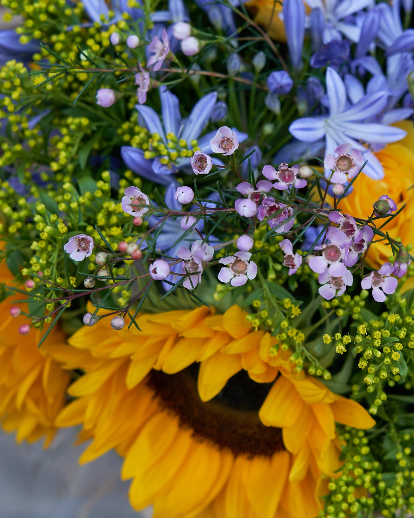 Florist's Choice Seasonal Hand Tied Bouquet In Aqua Box (Pictured £35)