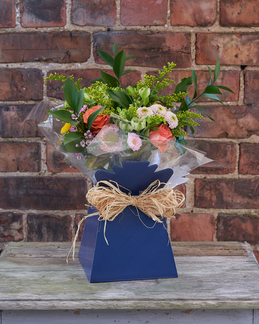 Florist's Choice Hand Tied Bouquet In Aqua Box (Pictured £20)