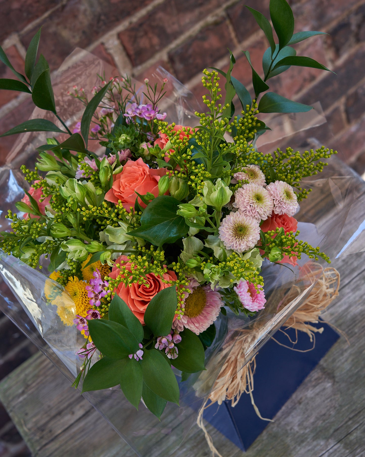 Florist's Choice Hand Tied Bouquet In Aqua Box (Pictured £20)