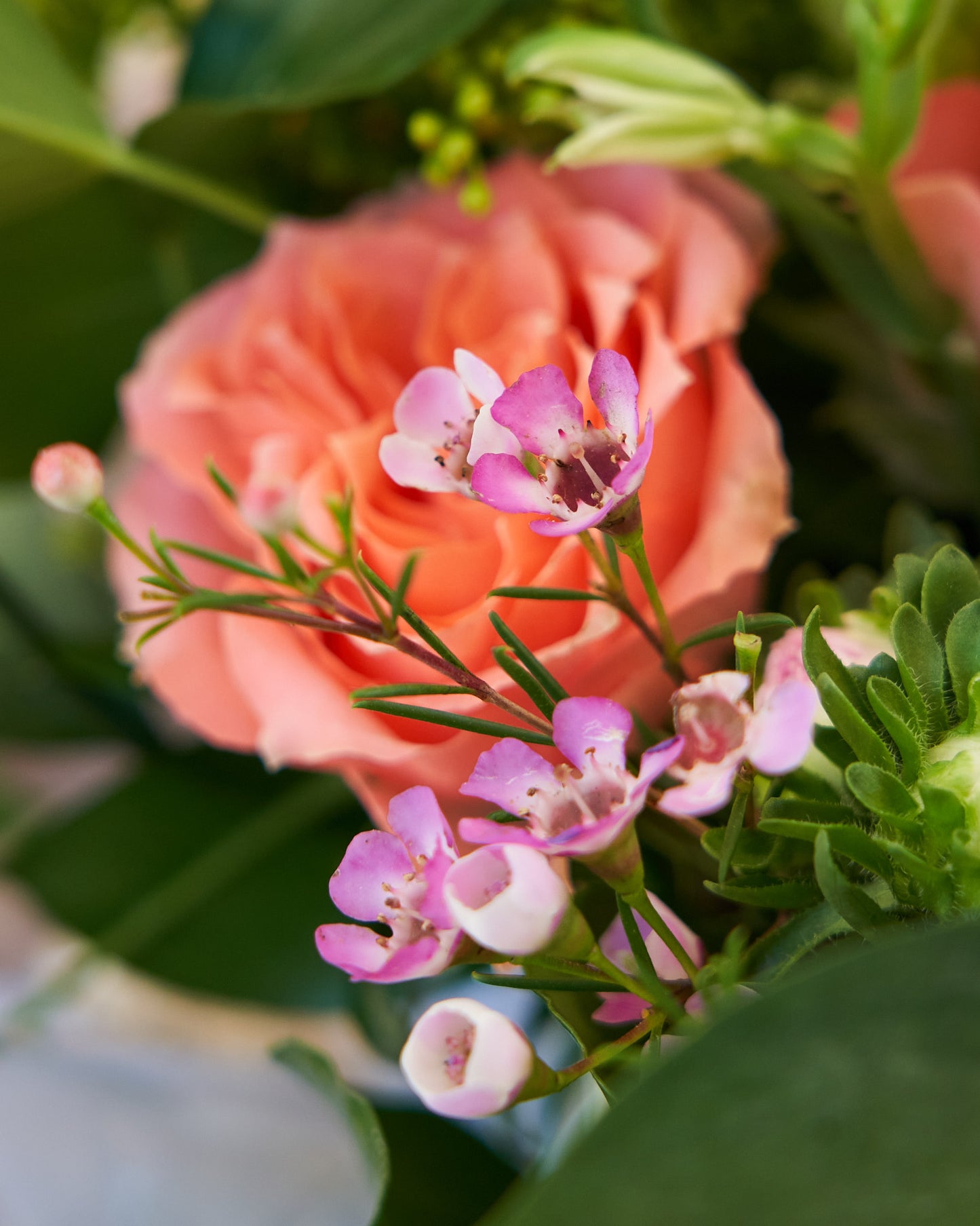 Florist's Choice Hand Tied Bouquet In Aqua Box (Pictured £20)