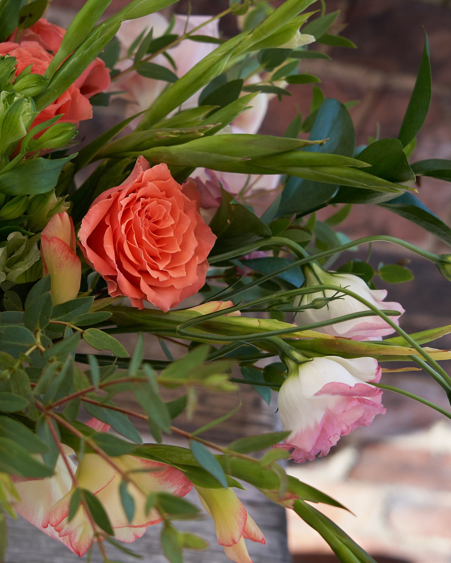 Florist's Choice Seasonal Hand Tied Arrangement In Hailey Glass Jar