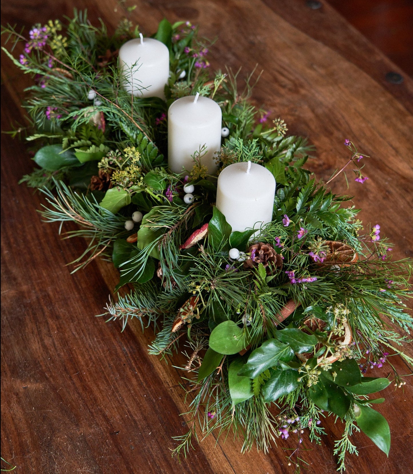 Large 3 Candle Table Centre