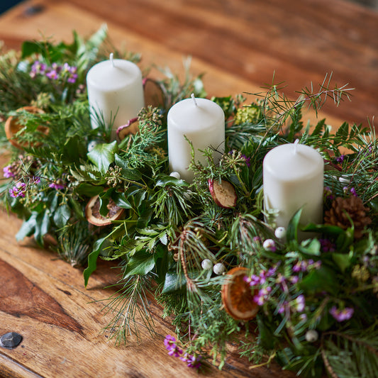 Large 3 Candle Table Centre